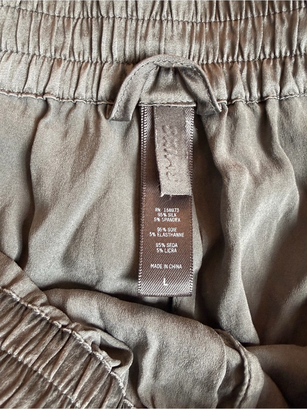 NWOT SKIMS Silk Stretch Wide Leg Sleep Pants Metallic Charcoal - Size Large - Picture 2 of 4